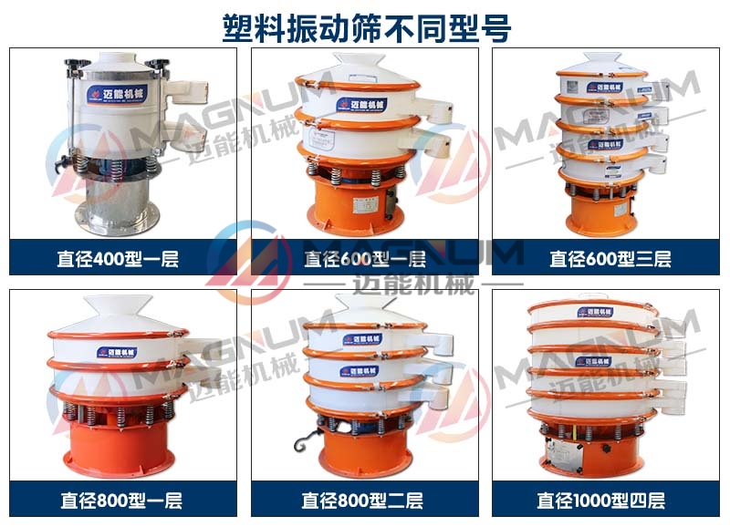 硬脂酸鈣塑料振動(dòng)篩不同型號展示